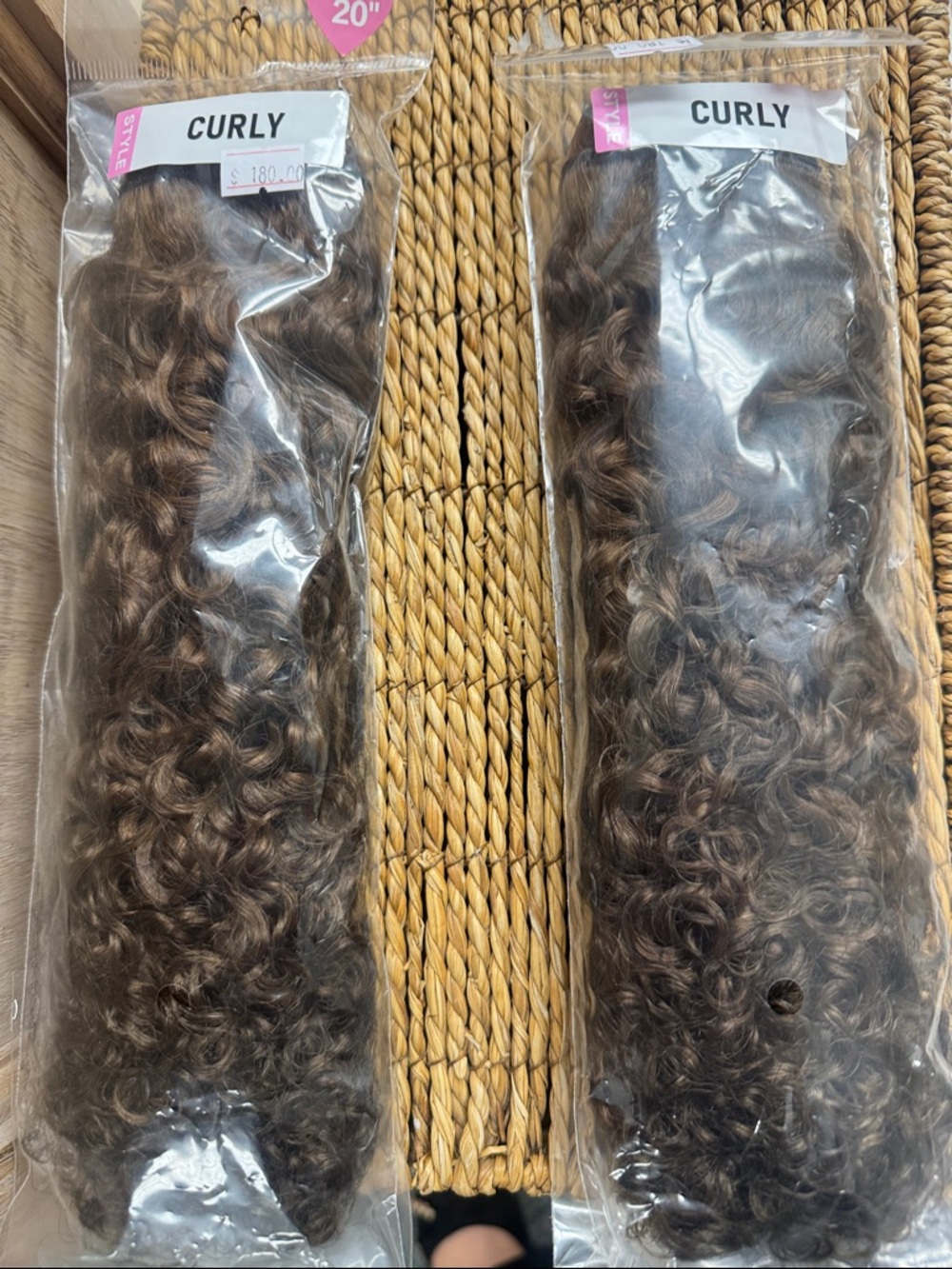 Curly 20" Women Hair Extensions - Brown